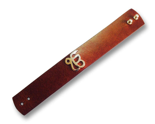 Wide Leather Ik Onkar Men’s Bracelet - Jewelslane
