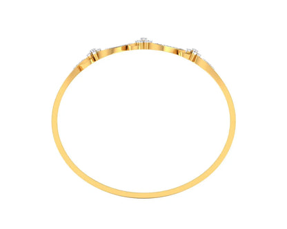 Wynn Diamond Bangle In hallmarked Gold - Jewelslane