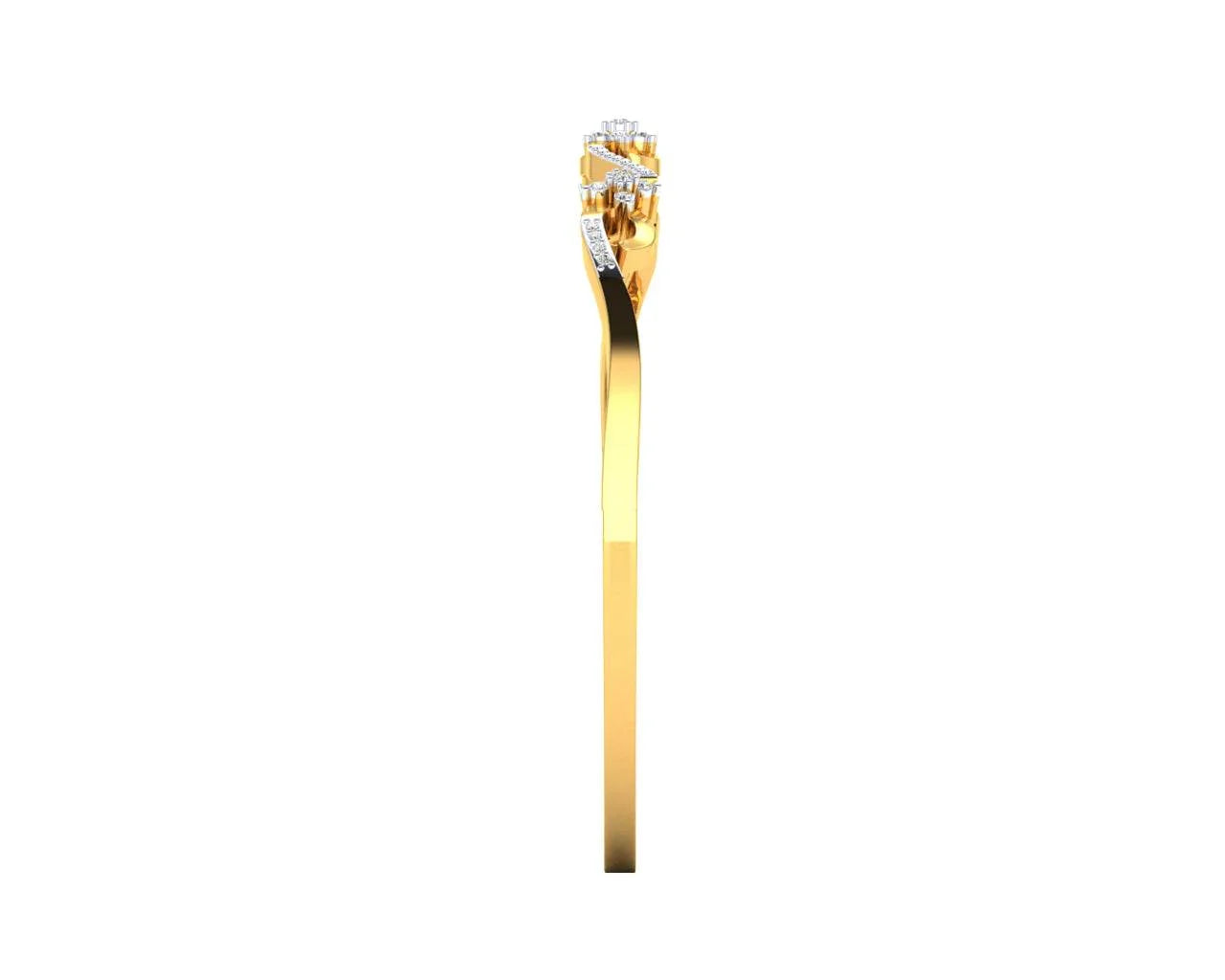 Wynn Diamond Bangle In hallmarked Gold - Jewelslane