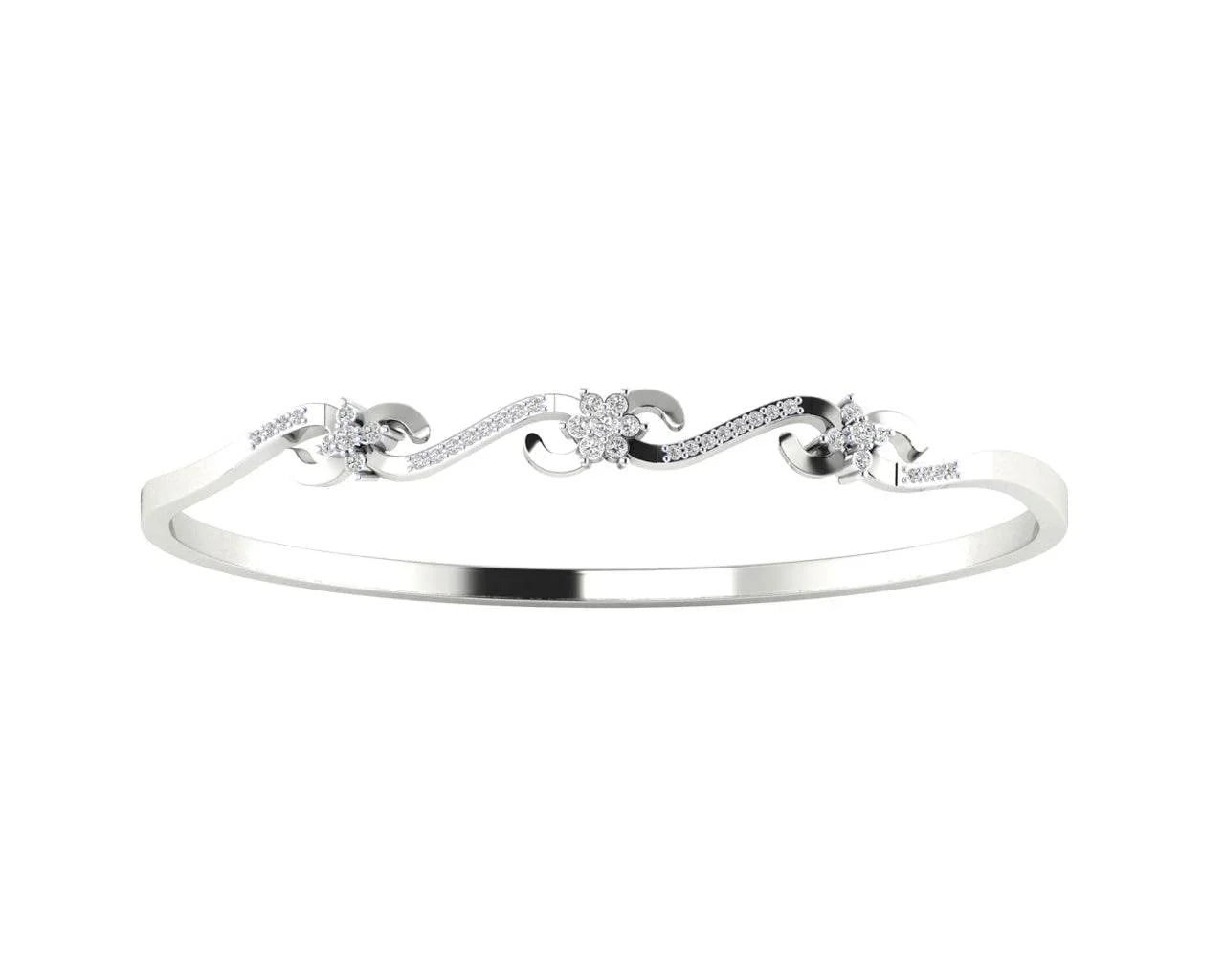 Wynn Diamond Bangle In hallmarked Gold - Jewelslane