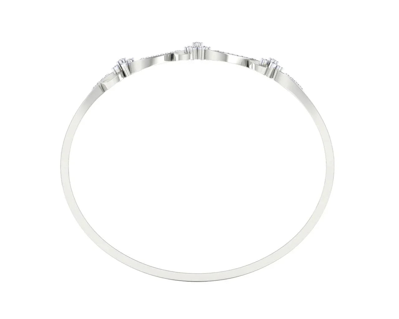 Wynn Diamond Bangle In hallmarked Gold - Jewelslane