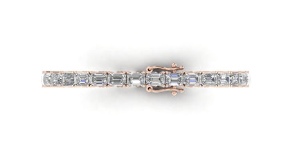 Zeba Lab Grown Emerald Cut Diamonds Tennis Bracelet in Gold - Jewelslane