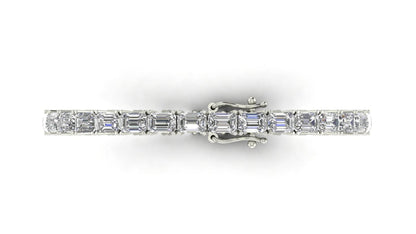 Zeba Lab Grown Emerald Cut Diamonds Tennis Bracelet in Gold - Jewelslane