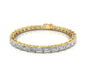 Zeba Lab Grown Emerald Cut Diamonds Tennis Bracelet in Gold - Jewelslane