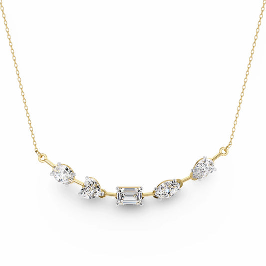 Zeena Lab Grown Diamond Solitaire Necklace - Jewelslane