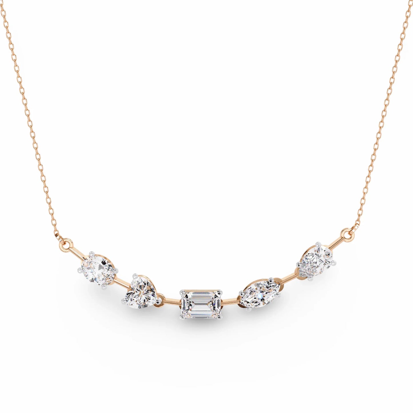Zeena Lab Grown Diamond Solitaire Necklace - Jewelslane
