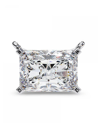 Ziva Radiant Cut Lab Grown Diamond Solitaire Pendant - Jewelslane