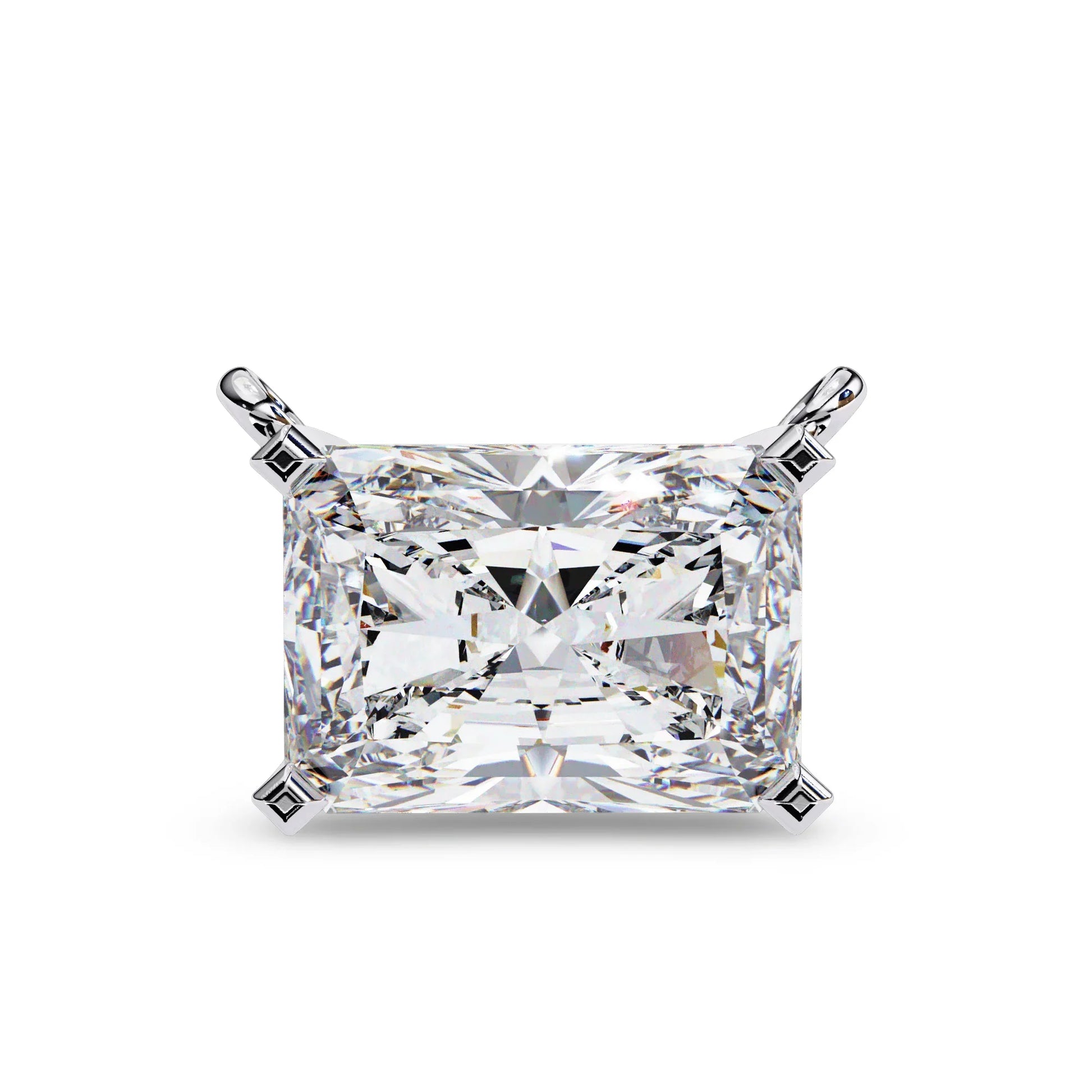 Ziva Radiant Cut Lab Grown Diamond Solitaire Pendant - Jewelslane