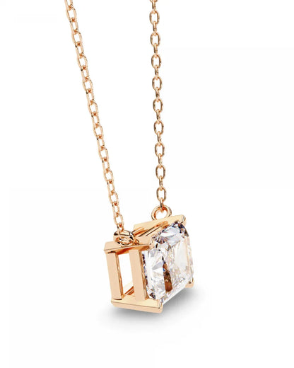 Ziva Radiant Cut Lab Grown Diamond Solitaire Pendant - Jewelslane