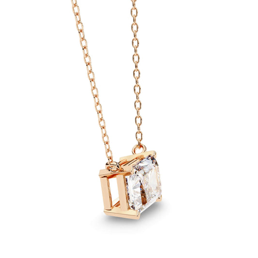 Ziva Radiant Cut Lab Grown Diamond Solitaire Pendant  Additional Image 1