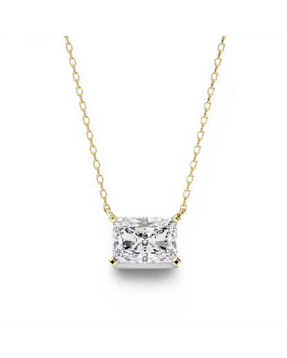 Ziva Radiant Cut Lab Grown Diamond Solitaire Pendant - Jewelslane