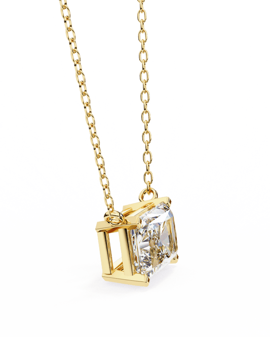 Ziva Radiant Cut Lab Grown Diamond Solitaire Pendant