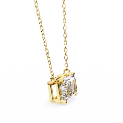 Ziva Radiant Cut Lab Grown Diamond Solitaire Pendant - Jewelslane