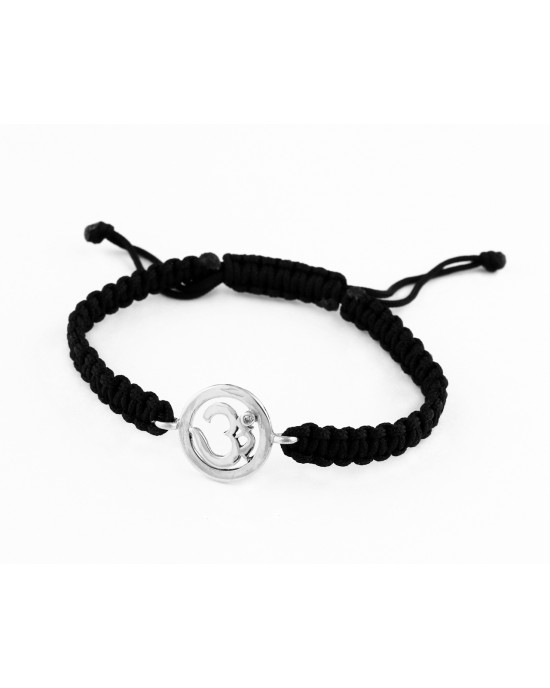 The Mandala Silver Thread Bracelet (Black) - Buy trendy bracelets online —  KO Jewellery
