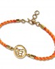 Ik onkaar Bracelet On Nylon Thread with Gold Plated Adjustable Silver Lock for Girls