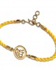 Ik onkaar Bracelet On Nylon Thread with Gold Plated Adjustable Silver Lock for Girls