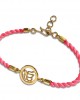 Ik onkaar Bracelet On Nylon Thread with Gold Plated Adjustable Silver Lock for Girls