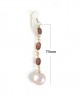 Elegant Long earrings with Rose quartz and garnet