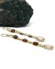 Elegant Long earrings with Rose quartz and garnet