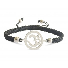 Auspicious Aum Charm Silver Bracelet for Girls