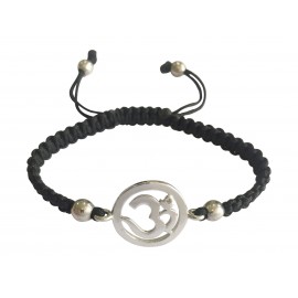 Auspicious Aum Charm Silver Bracelet for Girls