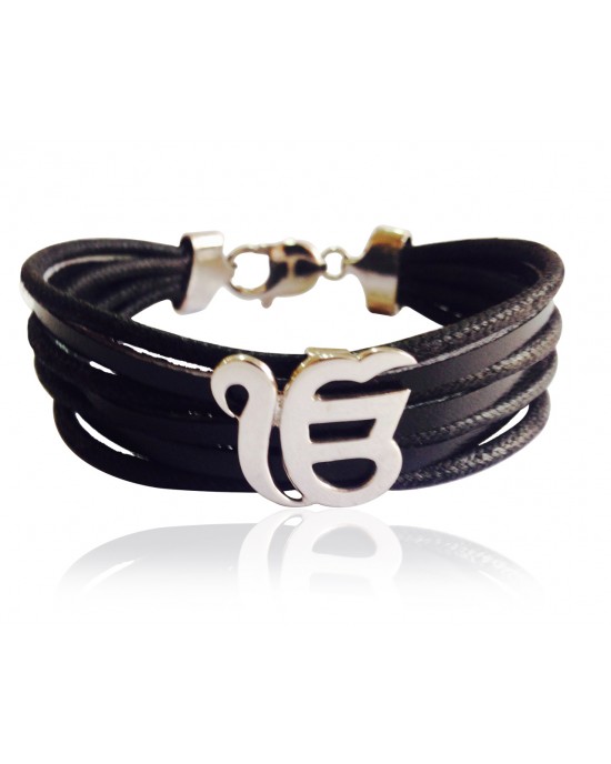 Extra Wide Black Leather Cuff Bracelet - LuckySevenleather