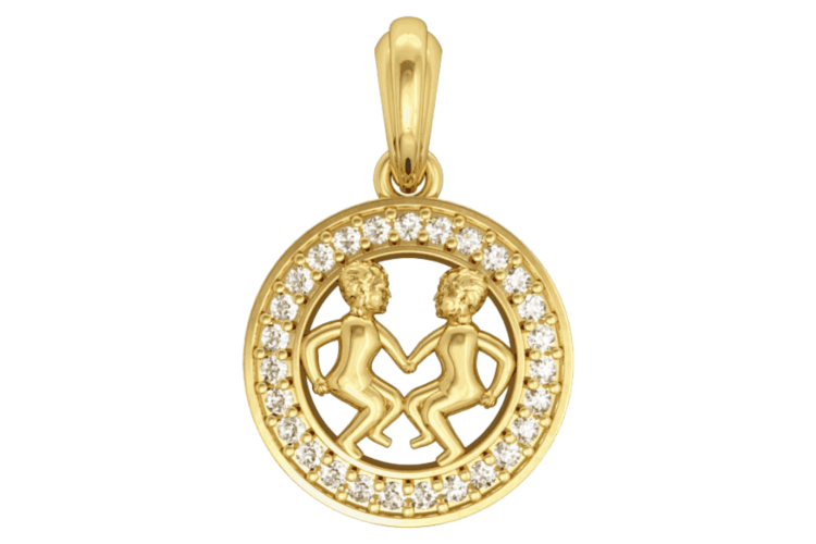 Buy Gemini Charm Pendant in Gold at 