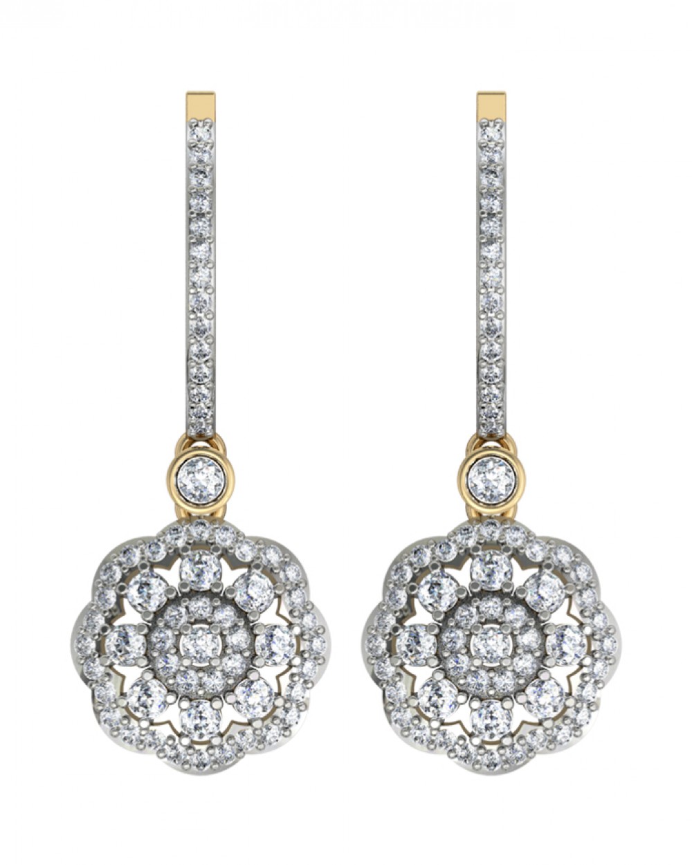 Buy Delicate Diamond Danglers on Hoops Online in India at Best Price ...