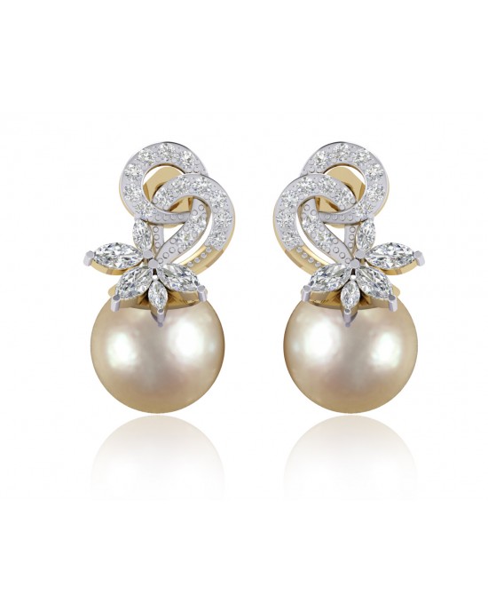 Aakansha Pearl Diamond Earring