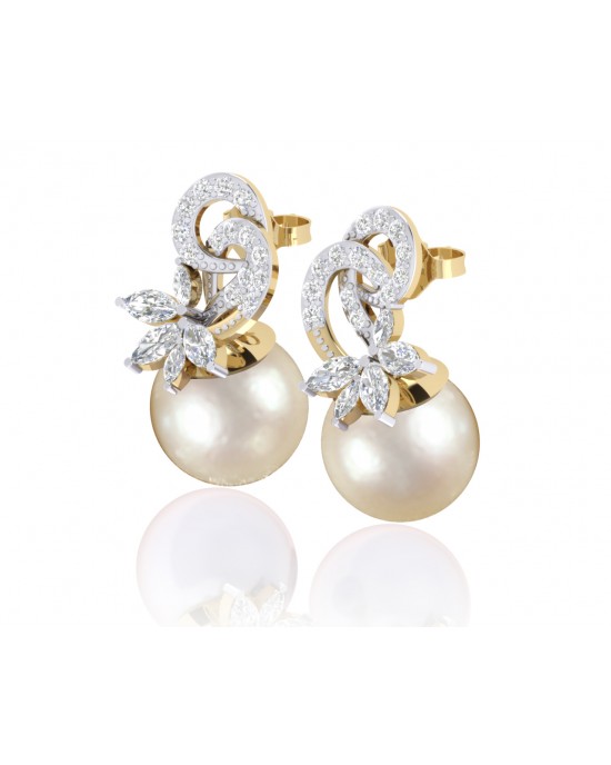 Aakansha Pearl Diamond Earring