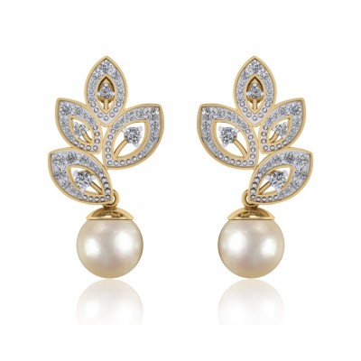 Buy Aarna Pearl & Diamond Earrings Online in India at Best Price ...