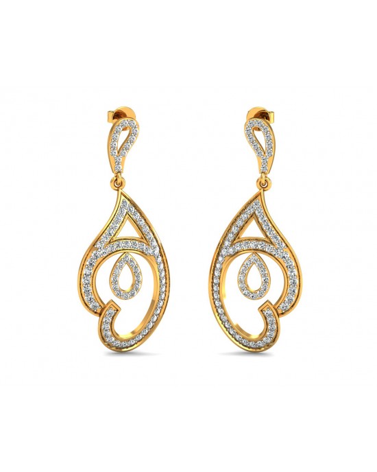 Tamira Long Diamond Earrings