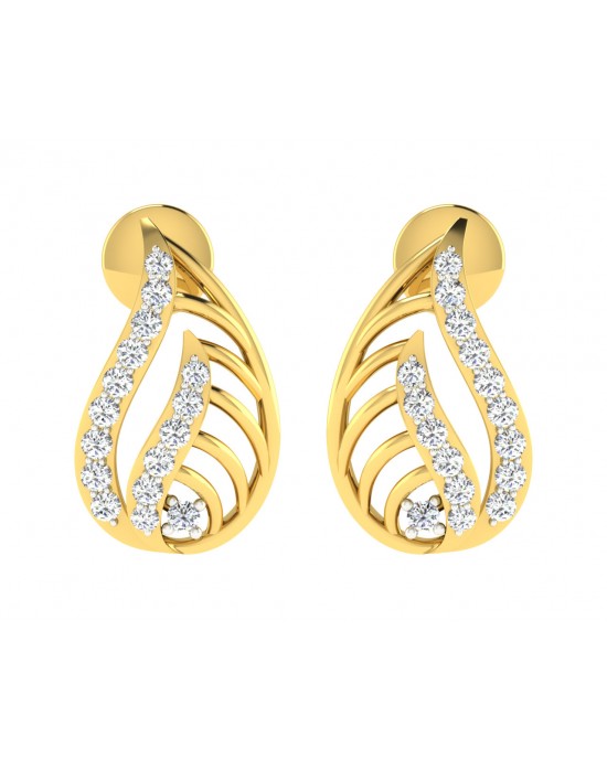 Buy Leza Diamond Earrings in gold | Endear Jewellery