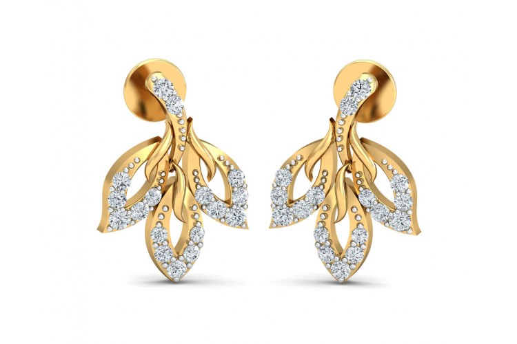 earrings diamond gold