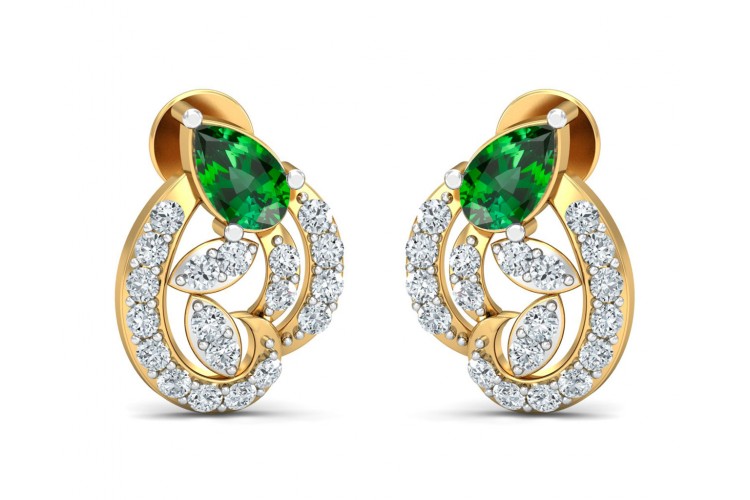 Buy Vahi Emerald & Diamond Earrings | Endear Jewellery