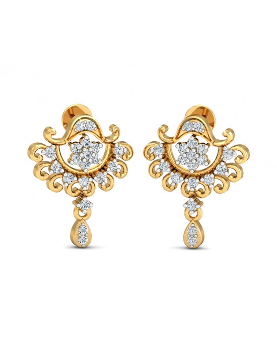 Tanvi Diamond Earrings in Gold