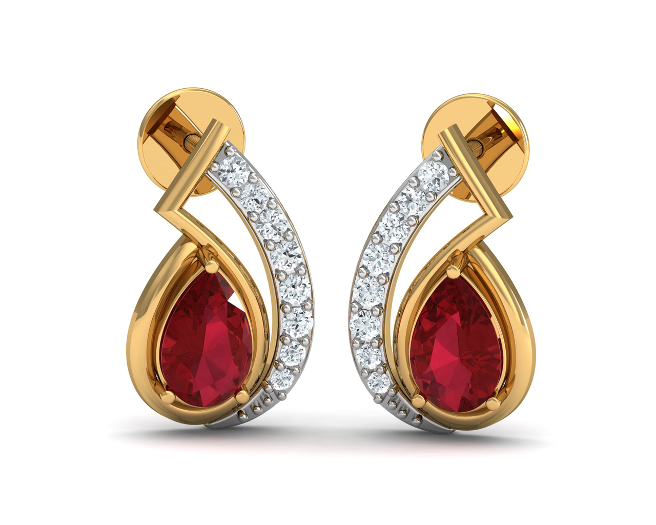 23 ct Burma Pigeon Blood Ruby & Diamond Earrings – Wabby's Jewels & Gems