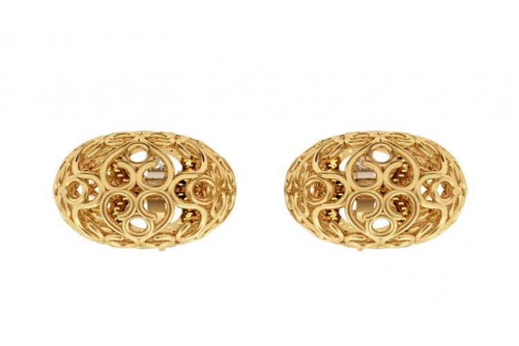 Buy Fancy Gold Filigree Earrings Online in India at Best Price - Jewelslane