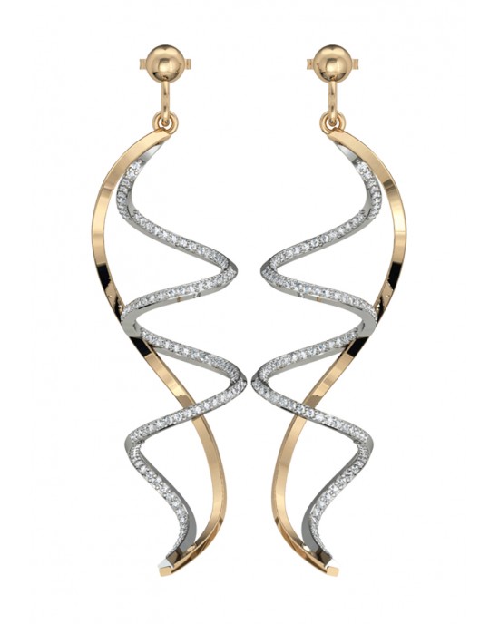 Slender spiral Diamond danglers