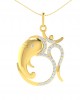 Om Ganesh in Gold & diamonds Pendant