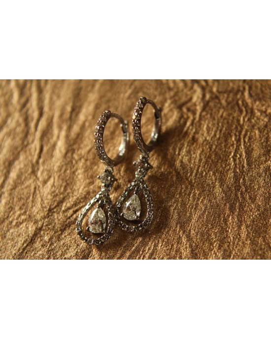 Pear Shape Diamond Danglers 