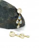 Rainbow Moonstone Earrings in 18k gold plated silver