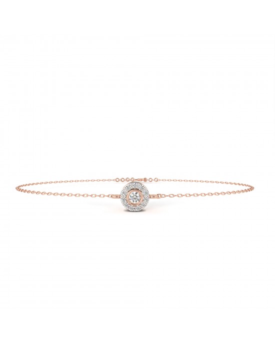 Sheena Lab Grown Diamond Bracelet on Chain in Gold