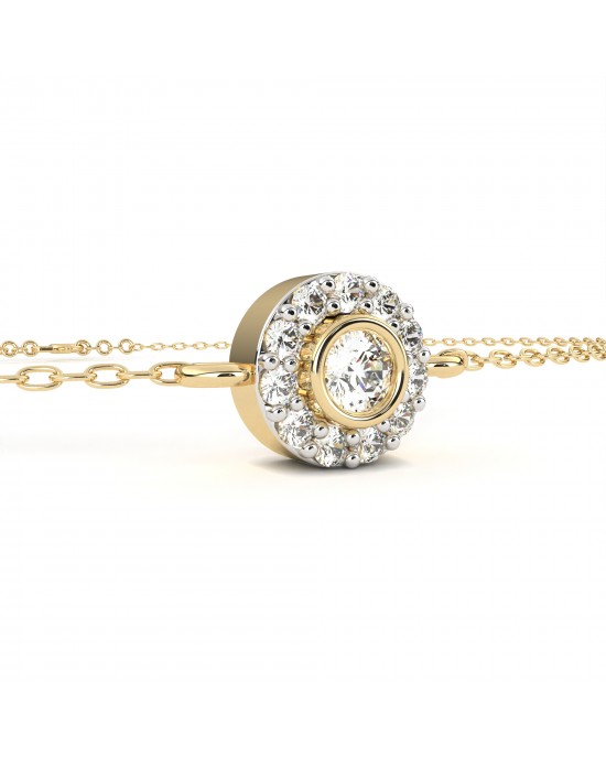 Sheena Lab Grown Diamond Bracelet on Chain in Gold