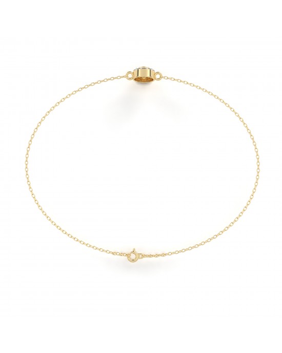 Sheena Lab Grown Diamond Bracelet on Chain in Gold