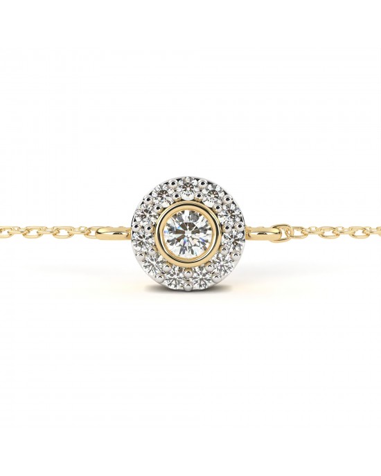 Sheena Lab Grown Diamond Bracelet on Chain in Gold