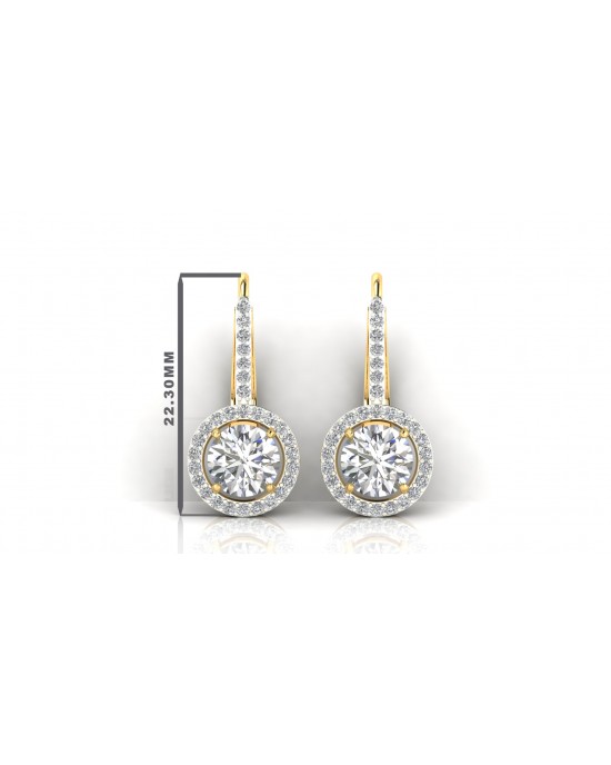 Sara Lab Grown Diamond Solitaire Earrings 