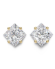 Princess Lab Grown Diamond Solitaire Ear Studs in Gold