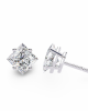 Princess Lab Grown Diamond Solitaire Ear Studs in Gold