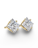 Princess Lab Grown Diamond Solitaire Ear Studs in Gold